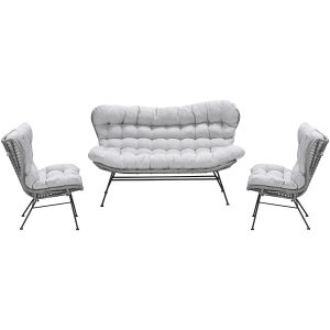 Garden Impressionsloungeset Melfort 3-delig – grey sand