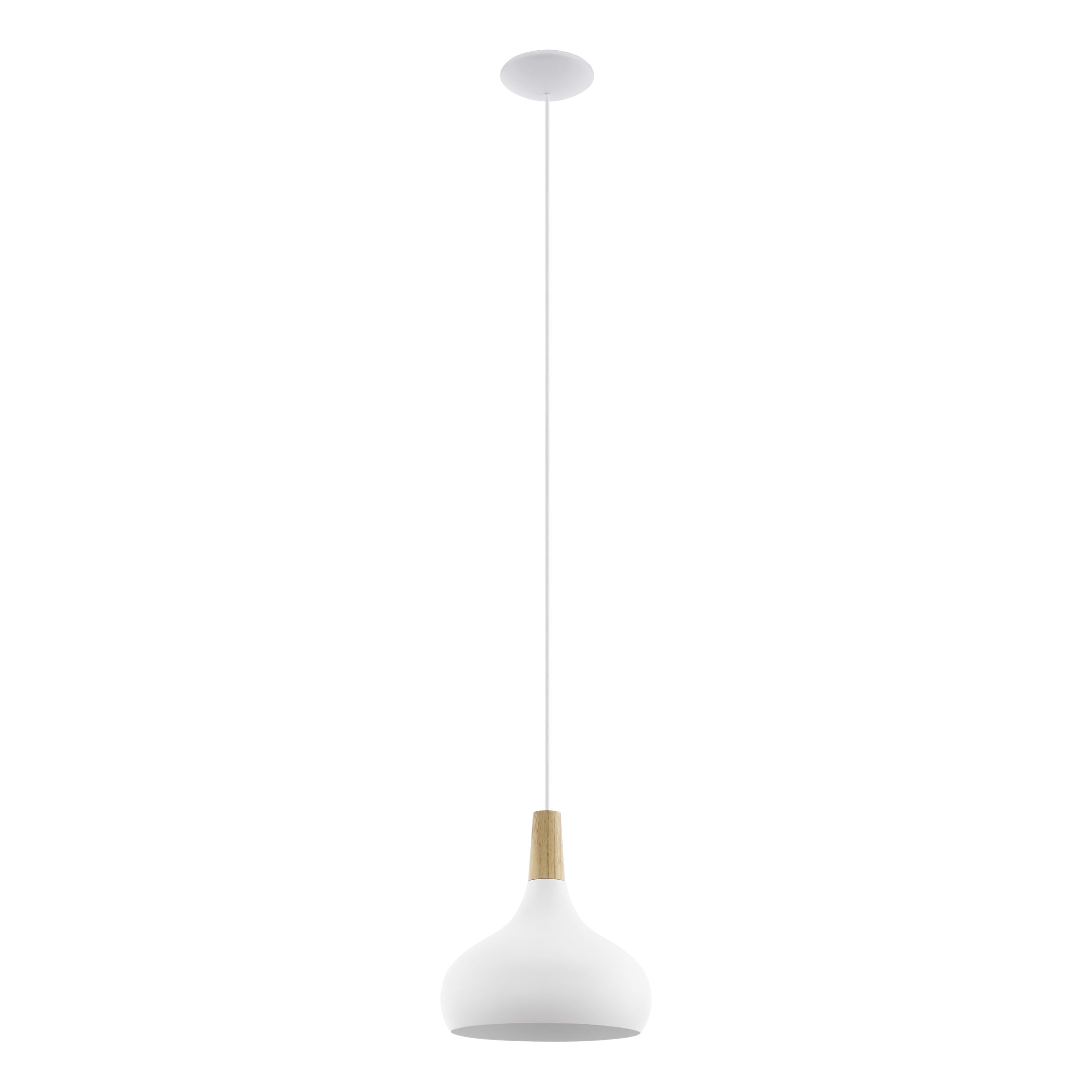 EGLO hanglamp Sabinar - e27 - ø 28 cm - wit/bruin