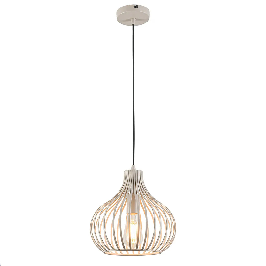 Freelight hanglamp Aglio - 1 lichts - 28 x 150 cm - creme