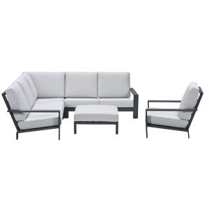 Garden Impressionsloungeset Coba 5-delig donker grijs – valley sand