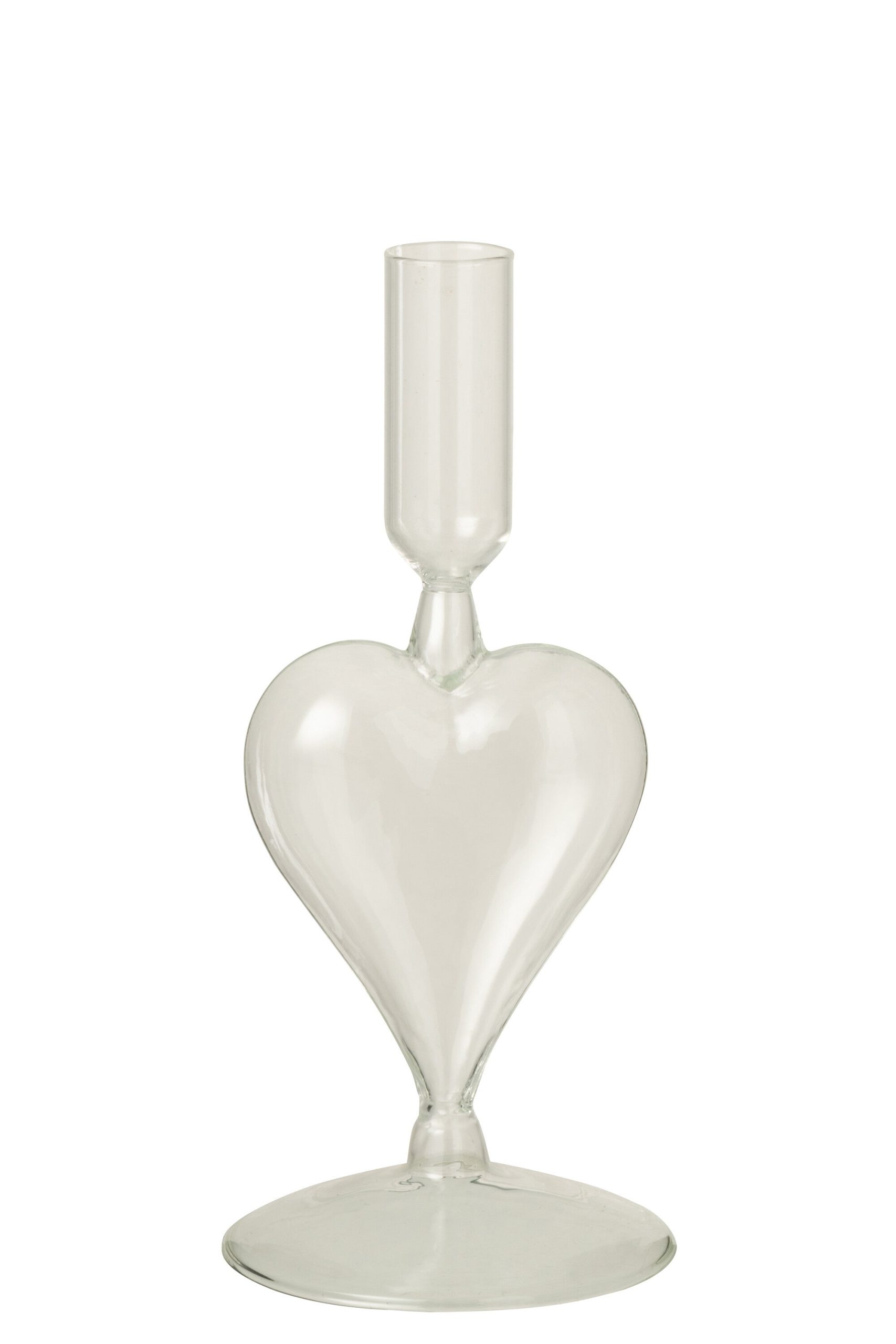 J-Line kaarshouder Hart - glas - transparant