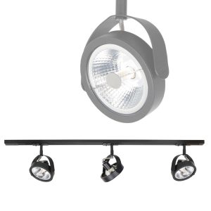 Highlight railsysteem Trackline – 3 lichts – 100 x 20 cm – zwart