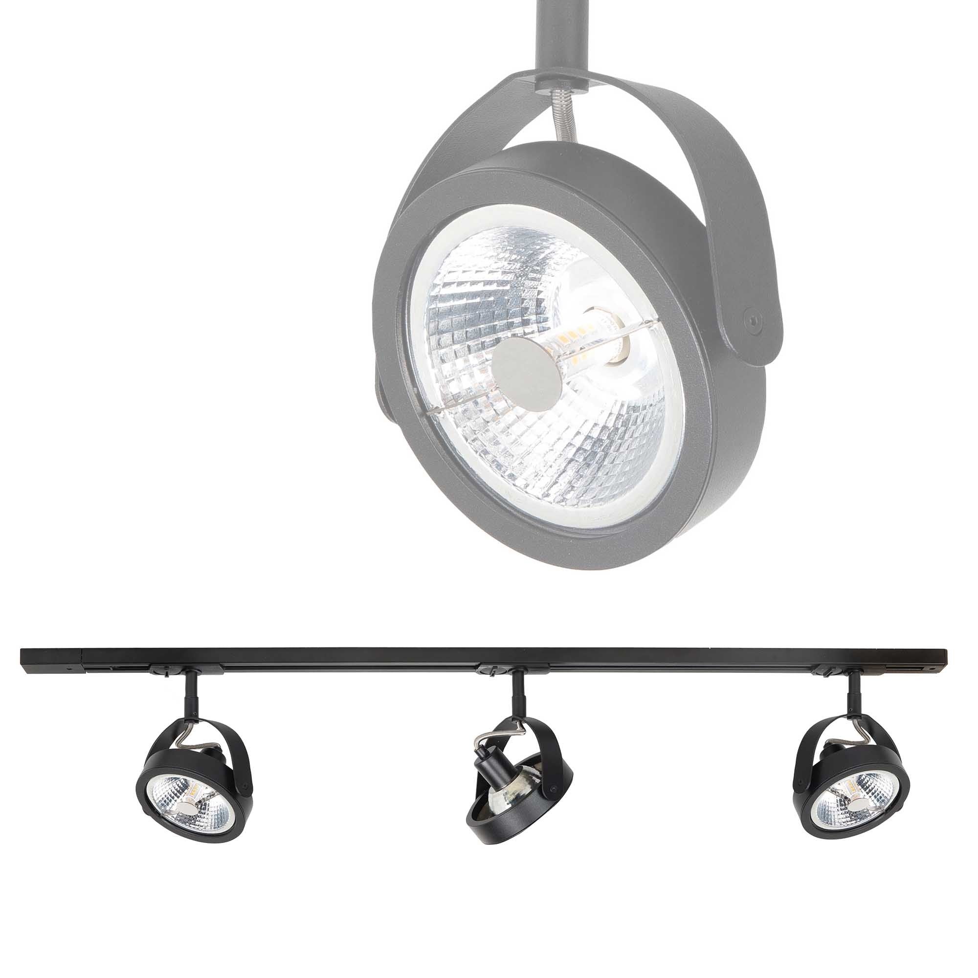 Highlight railsysteem Trackline - 3 lichts - 100 x 20 cm - zwart