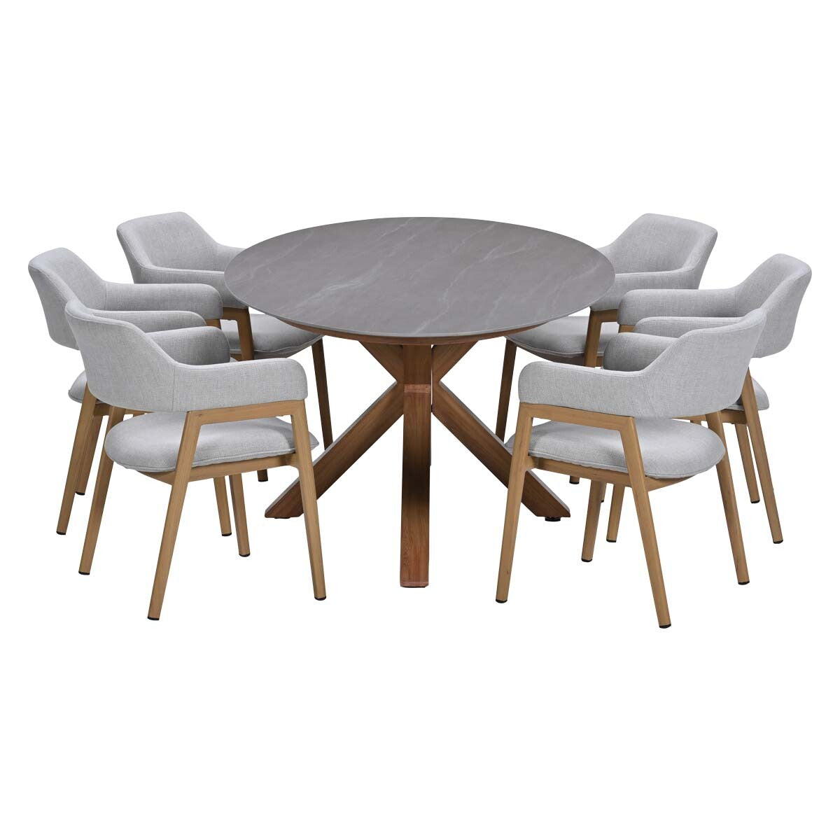 Garden Impressions Tuinset Alexia 7-delig - Scot tuintafel 230x115 cm