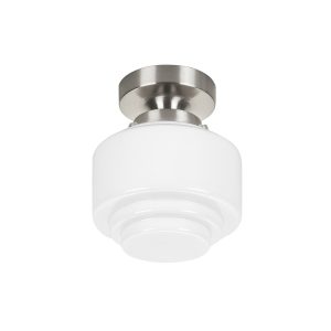 Highlight plafondlamp Deco – 1 lichts – 15 x 19 cm – mat-chroom wit