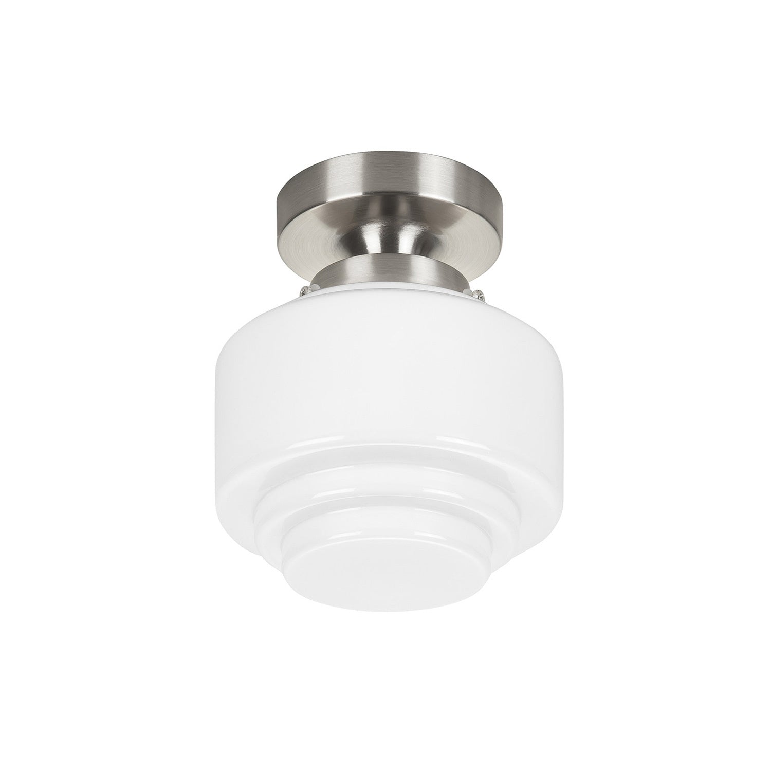 Highlight plafondlamp Deco - 1 lichts - 15 x 19 cm - mat-chroom wit