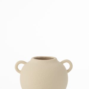 J-Line vaas Kruik Rond – keramiek – beige – Ø 16.5 cm