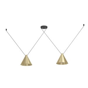 EGLO hanglamp Narices 1 – e27 – 173 cm – goud/zwart – staal EGLO hanglamp Narices 1 – e27 – 173 cm – goud/zwart – staal