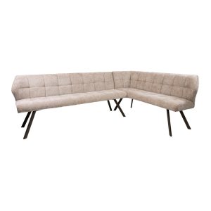 Giga Living Hoekbank Raster – Zand/Bruin Rechts – 230x150x80cm