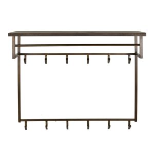 Giga Meubel Kapstok Ferro Hoedenplank – Brons – 12-Haken – 100x33x80cm Giga Meubel Kapstok Ferro Hoedenplank – Brons – 12-Haken – 100x33x80cm