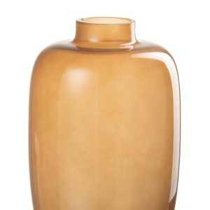 J-Line vaas Rita – glas – oranje – small – 22.5 cm hoog