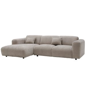 Giga Meubel Chaise Longue Bank Dijon – 3-Zits – Links – Beige Giga Meubel Chaise Longue Bank Dijon – 3-Zits – Links – Beige