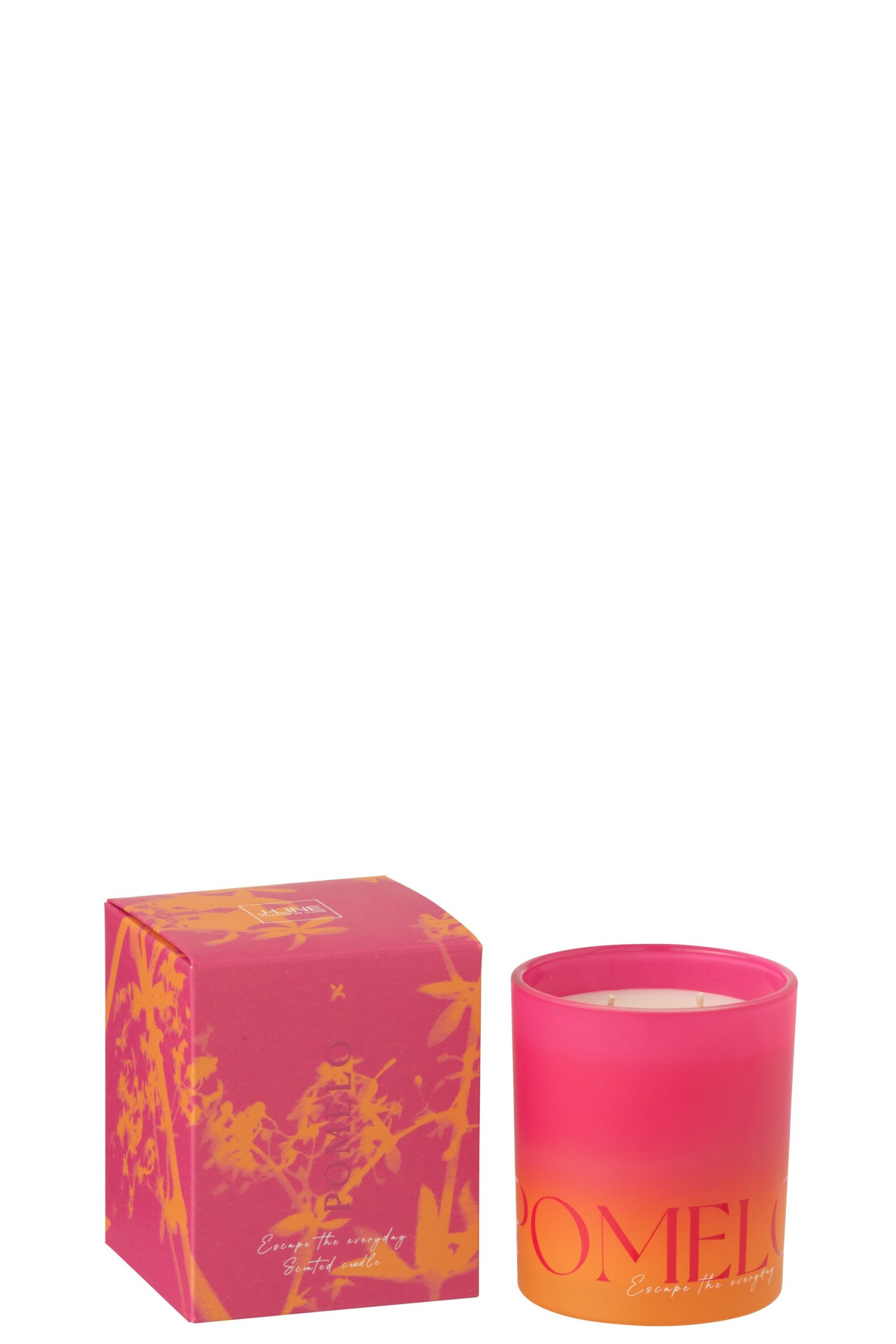 J-Line geurkaars Oasis - Summer In The Air - glas - oranje/roze - larg
