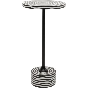 Kare Design Bijzettafel Domero Swirl Ø25cm zwart