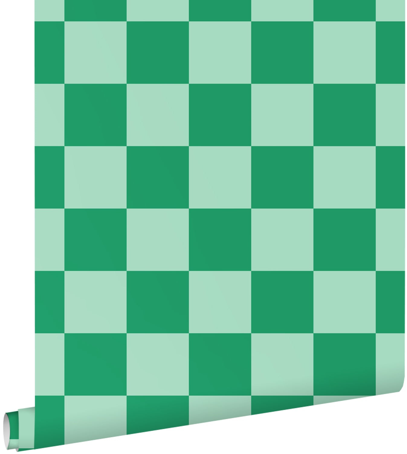 ESTAhome behang geblokt motief mintgroen en groen - 53 cm x 10.05 m -