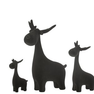 J-Line decoratie Hert – polyresin – zwart – 3 stuks J-Line decoratie Hert – polyresin – zwart – 3 stuks