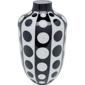 Kare Design Vaas Brillar zwart en wit 45cm Kare Design Vaas Brillar zwart en wit 45cm