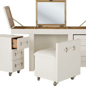 Kare Design Make-up tafel Diva croco wit Kare Design Make-up tafel Diva croco wit