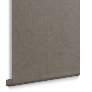 Graham & Brown Vliesbehang – Linen Chocolate – 10mx52cm