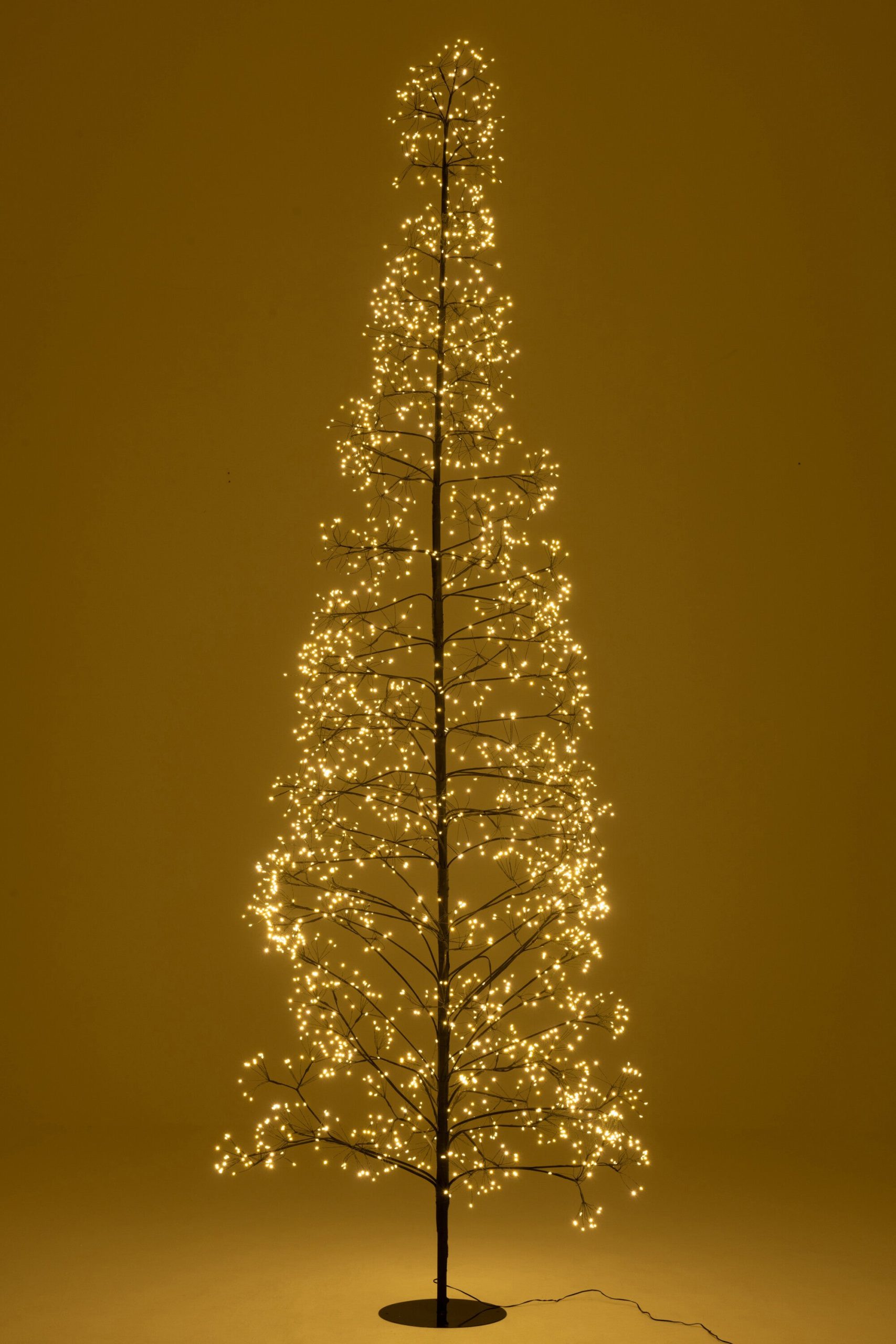 J-Line decoratie Boom 3000 Led - metaal - zwart - large