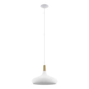 EGLO hanglamp Sabinar – e27 – ø 40 cm – wit/bruin
