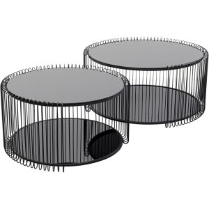 Kare Design Salontafel Wire Double zwart (2/Set) Kare Design Salontafel Wire Double zwart (2/Set)