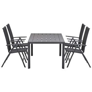 Garden Impressions tuinset Santana – Adana – donker grijs – 220×100 cm Garden Impressions tuinset Santana – Adana – donker grijs – 220×100 cm
