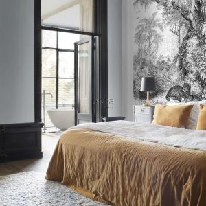 ESTAhome fotobehang jungle-motief zwart wit – 200 x 279 cm – 158945 ESTAhome fotobehang jungle-motief zwart wit – 200 x 279 cm – 158945