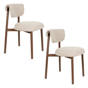 Housecraft Living Lee Eetkamerstoelen Beige – Set van 2