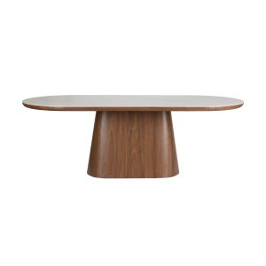 Housecraft Living Almira Eettafel Ovaal 200 cm Hout/ Marmerlook Walnoo Housecraft Living Almira Eettafel Ovaal 200 cm Hout/ Marmerlook Walnoo