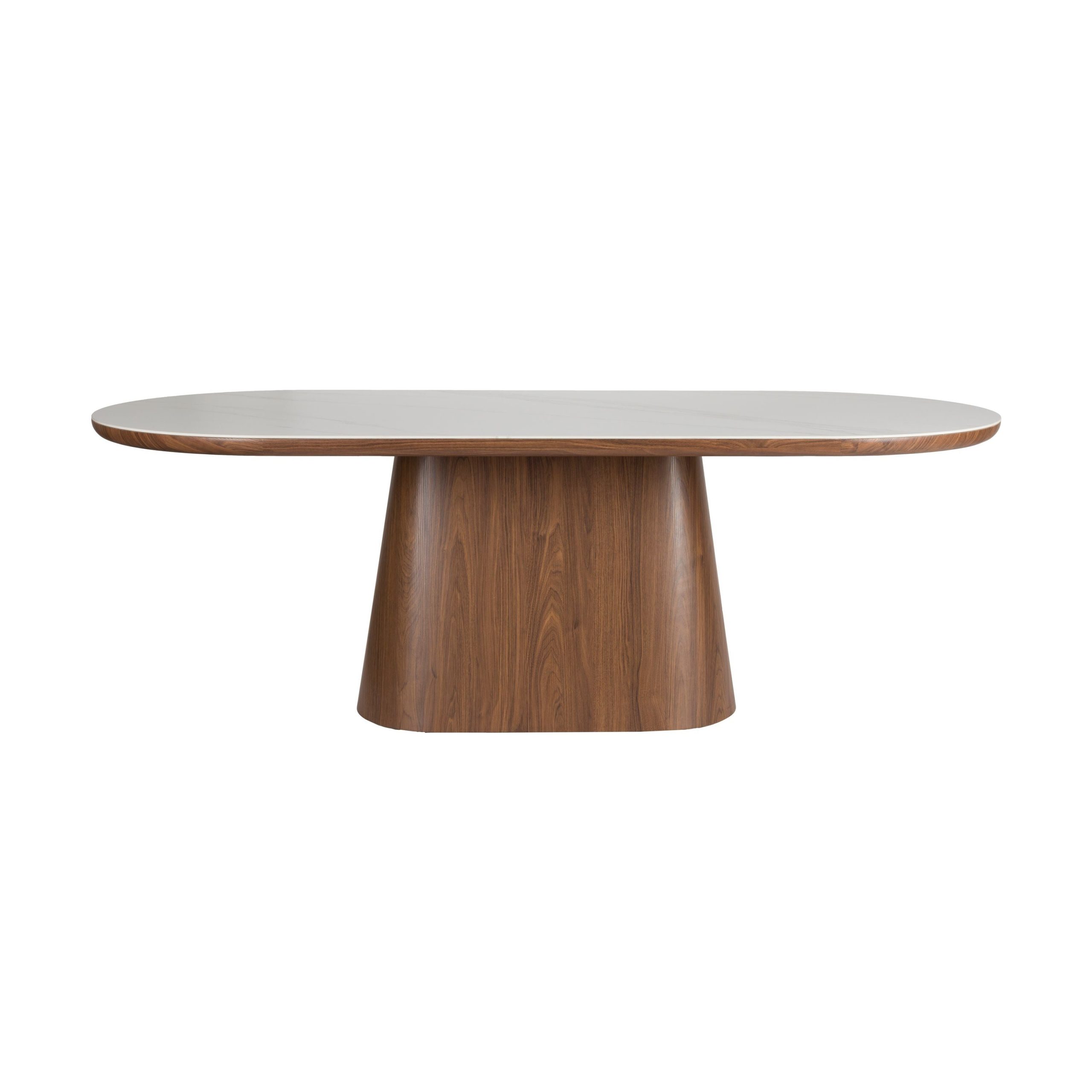 Housecraft Living Almira Eettafel Ovaal 180 cm Hout/ Marmerlook Walnoo