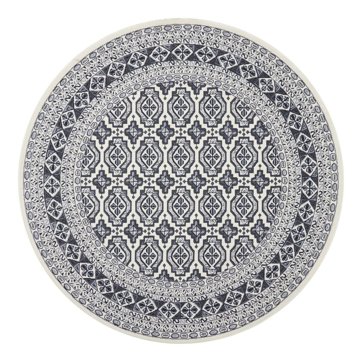 Rond vintage vloerkleed Marad Grijs/Antraciet Interieur05 - 235 x 235