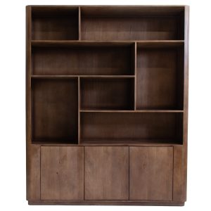 Giga Meubel Wandkast Finn – Mangohout – Donkerbruin – 180x45x220cm Giga Meubel Wandkast Finn – Mangohout – Donkerbruin – 180x45x220cm