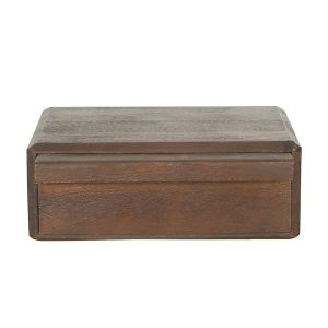 Giga Meubel Nachtkastje Benthe – Zwevend Donkerbruin Hout – 40x30x15cm