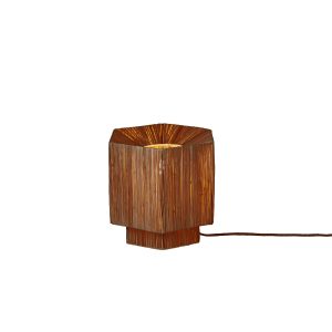 GOOD&MOJO tafellamp Panama – bruin – 26x28x26cm