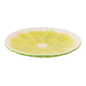 J-Line plateau Limoen Dolomiet – keramiek – groen/wit – 2 stuks