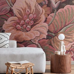 ESTAhome fotobehang geborduurd bloemmotief roze – 250 x 279 cm – 15946 ESTAhome fotobehang geborduurd bloemmotief roze – 250 x 279 cm – 15946