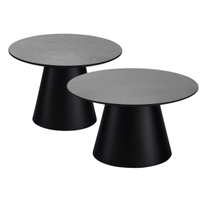 Furnhouse salontafel set Tango – Donkergrijs – Ø 60/80 cm Furnhouse salontafel set Tango – Donkergrijs – Ø 60/80 cm