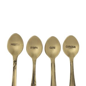 J-Line lepel Messing – brass – goud – doos van 4 J-Line lepel Messing – brass – goud – doos van 4