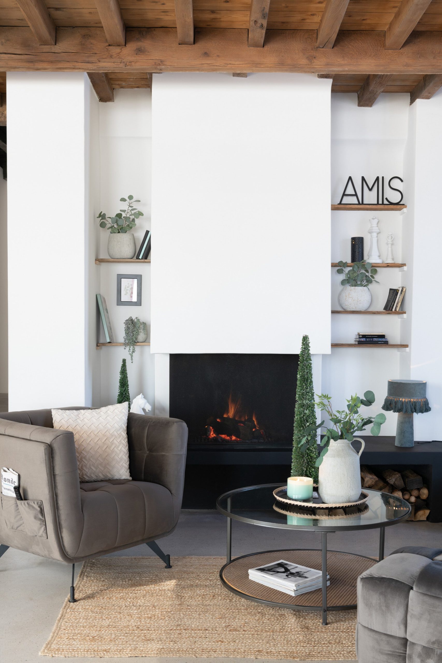 J-Line decoratie Amis - metaal - zwart