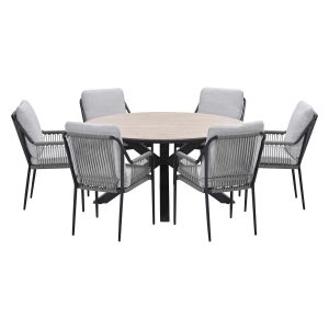 Garden Impressions tuinset Stevie – Tulli – taupe – Ø148×75 cm – 7-del