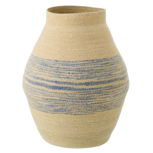 J-Line mand Gestreept – zeegras – naturel/blauw – small J-Line mand Gestreept – zeegras – naturel/blauw – small