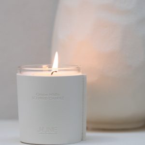 J-Line geurkaars Leder – Grape White – glas – wit – 40U J-Line geurkaars Leder – Grape White – glas – wit – 40U