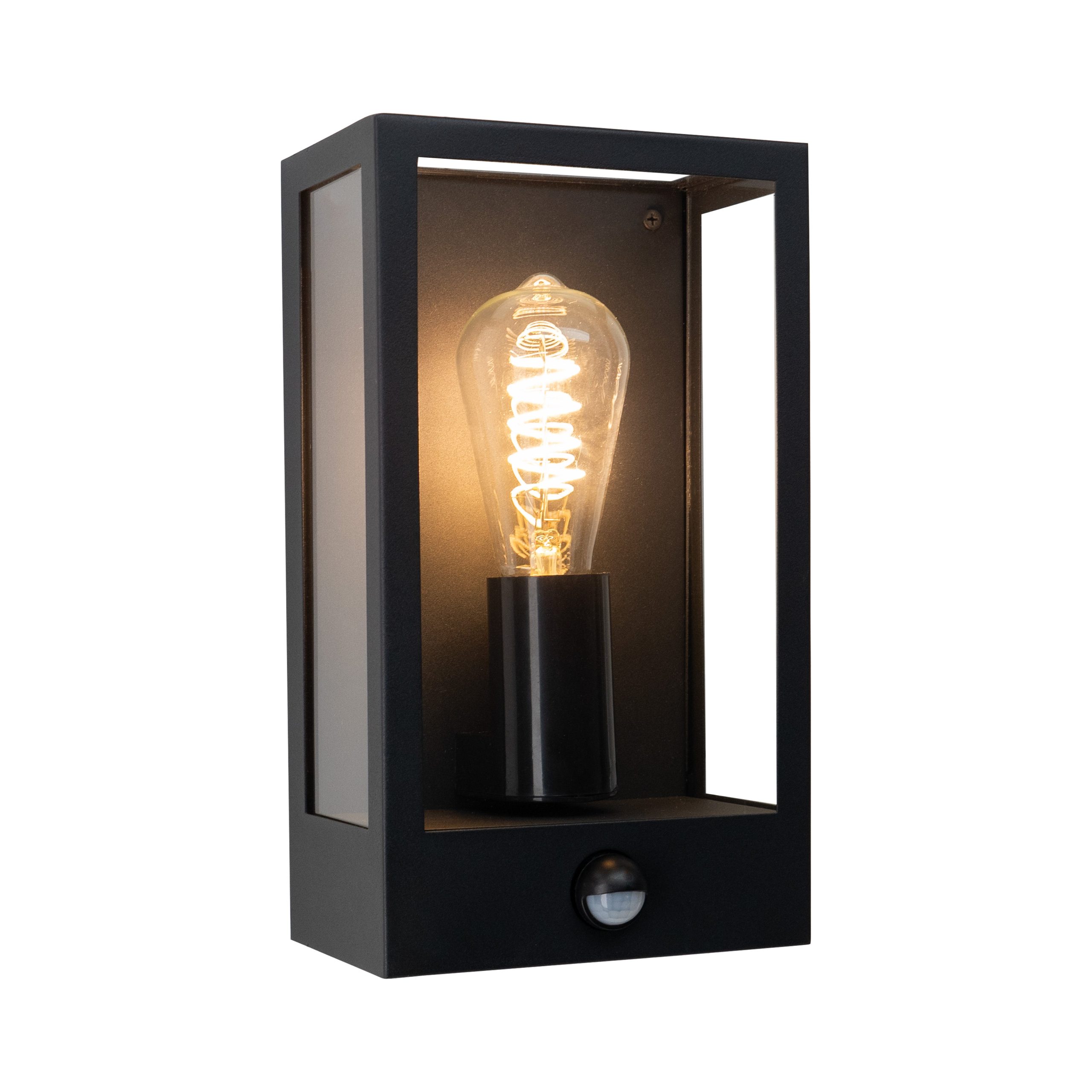 EGLO wandlamp buiten Alamonte - e27 - 29,5 cm - zwart - sensor