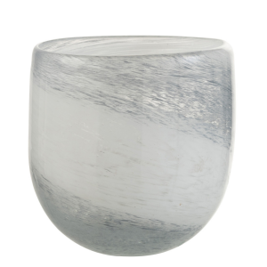 J-Line windlicht Denim – glas – wit/blauw – small J-Line windlicht Denim – glas – wit/blauw – small
