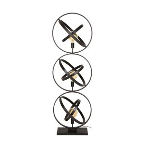 Giga Meubel Vloerlamp Galaxy – Zwart Metaal – 3-Lichts – 50x45x155cm