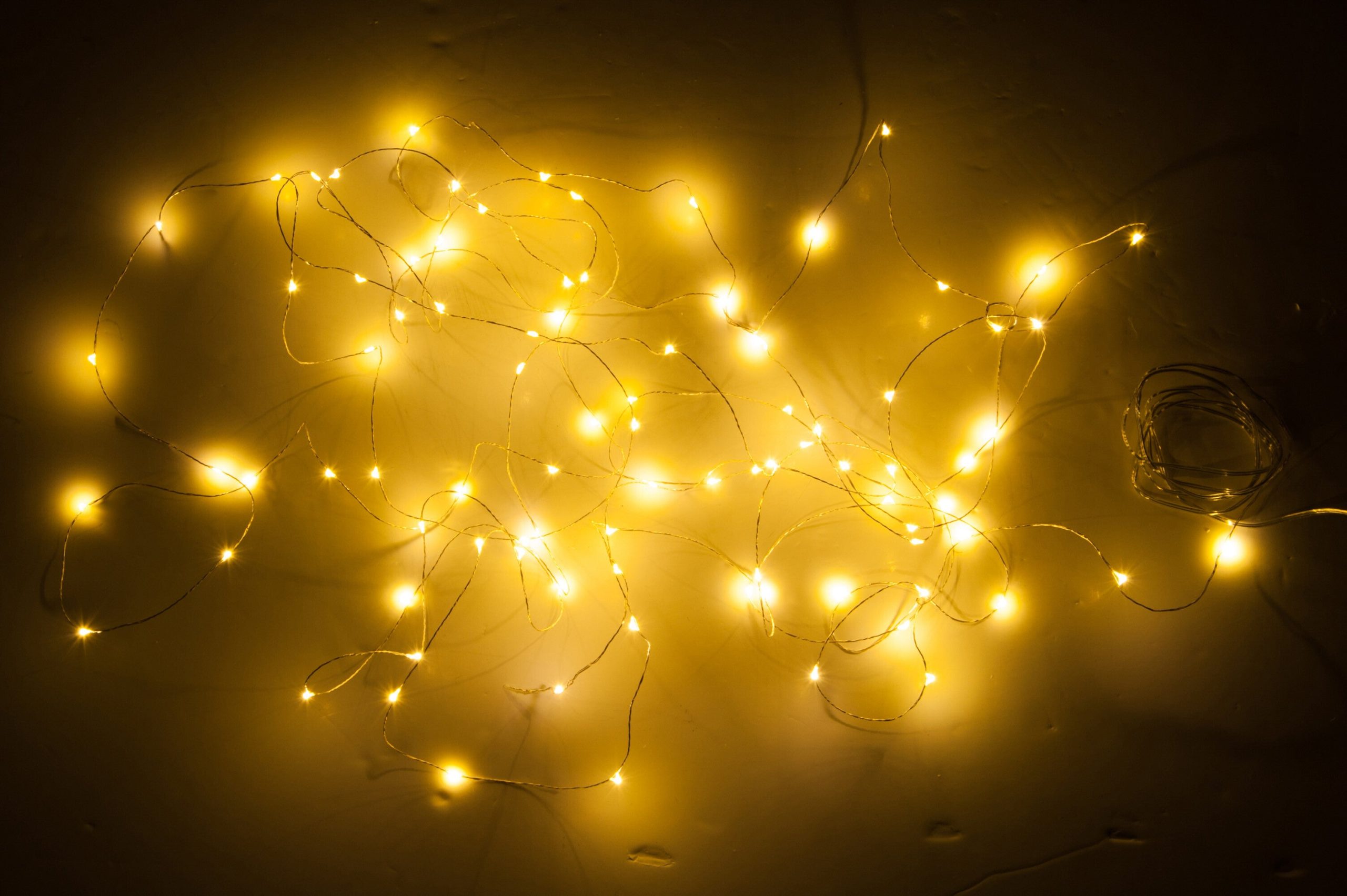 J-Line slinger Draad 90Led 9M - kunststof - zilver - warm wit - LED li
