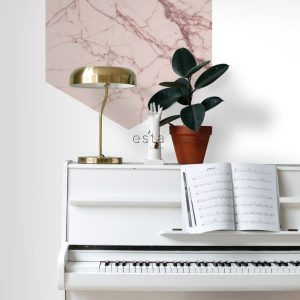 ESTAhome muursticker marmer grijs roze – 70 x 81 cm – 159003 ESTAhome muursticker marmer grijs roze – 70 x 81 cm – 159003