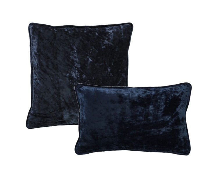 KUSSENSET | 2-delig | Chloe | donkerblauw | Hoii | inclusief veren bin