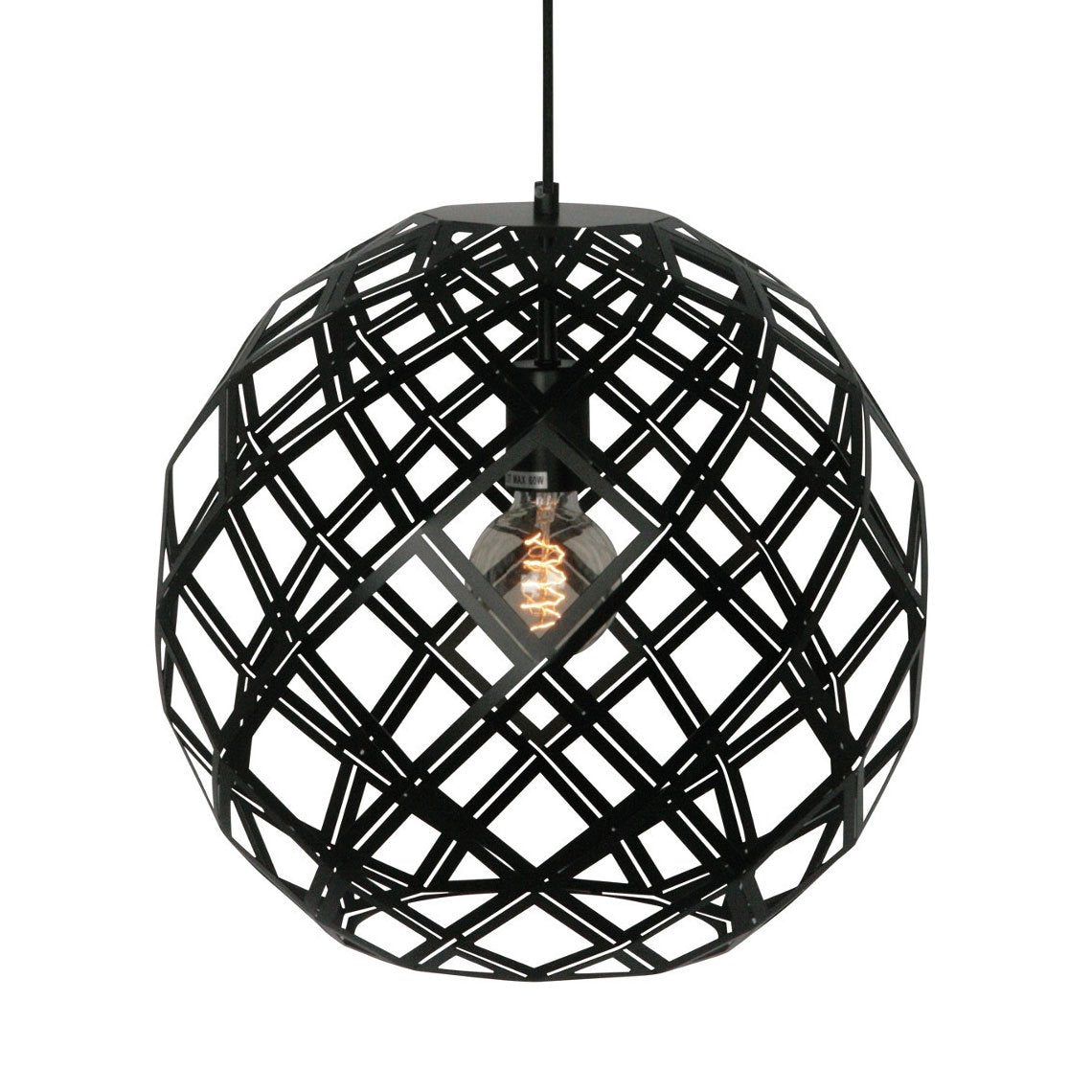 Freelight hanglamp Emma - 1 lichts - 40 x 175 cm - zwart